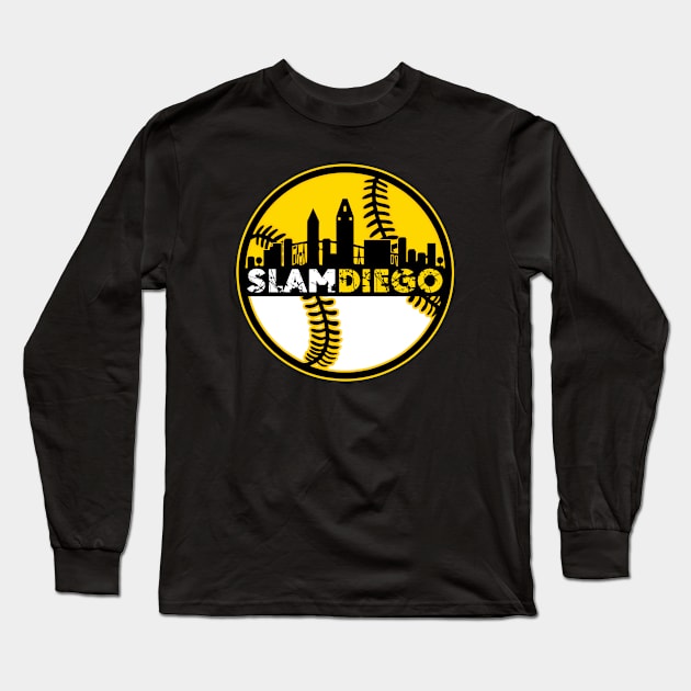 Slam Diego Baseball City Sunset 2 Long Sleeve T-Shirt by EnolaReven